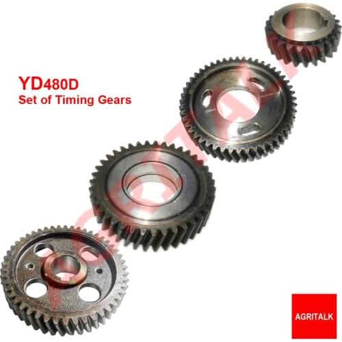 Generator with Yangdong engine YD480D, set of crankshaft gear, idle gear, camshaft gear, fuel pump timing gear , Part number
