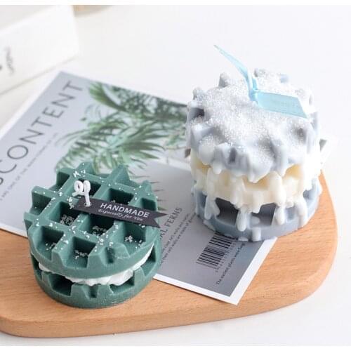 Simulation Waffle Shape Candle Mold for Candle Making Aromatherapy plaster Mold DIY Candles for Christmas Home Decor