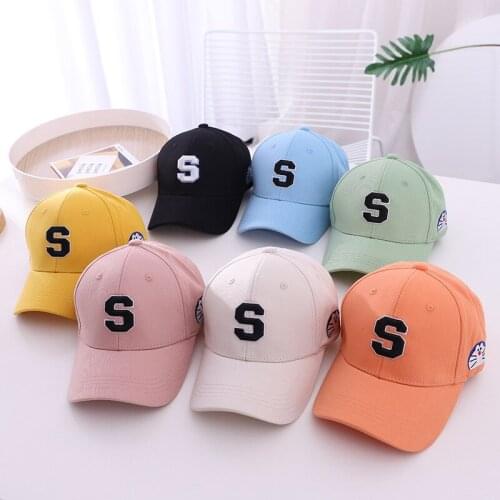 Free shipping New spring 2021Cartoon spring and summer 4-8y Boys and girls Hip hop cap Letter Embroidered Cute Kids cap