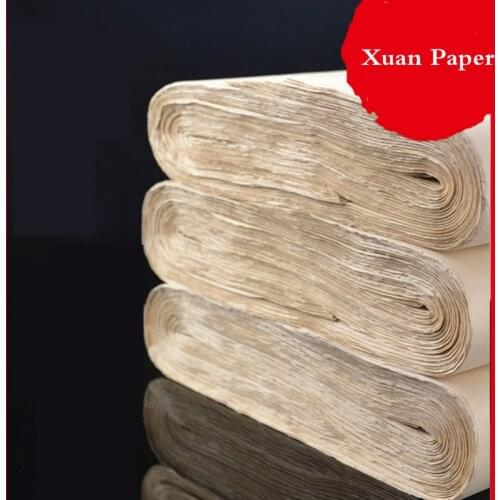 Chinese Calligraphy Paper Rice Paper For Painting Calligraphy Paper Half-Ripe Xuan Paper Handicraft Supplies Rough Straw Paper