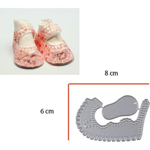 Baby Shoes 3D Metal Cutting Dies Scrapbooking Stencil for kids Embossing Craft Cutting Die for Baby Carbon Steel Cut Die