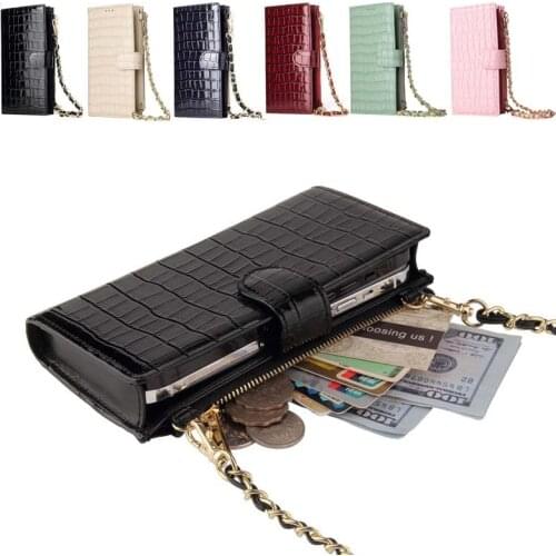 Fashion Phone Bag Crossbody Bag For Women Lady Long Horizontal Wallet With Chain Mini Phone Money Wallets Shoulder Bag