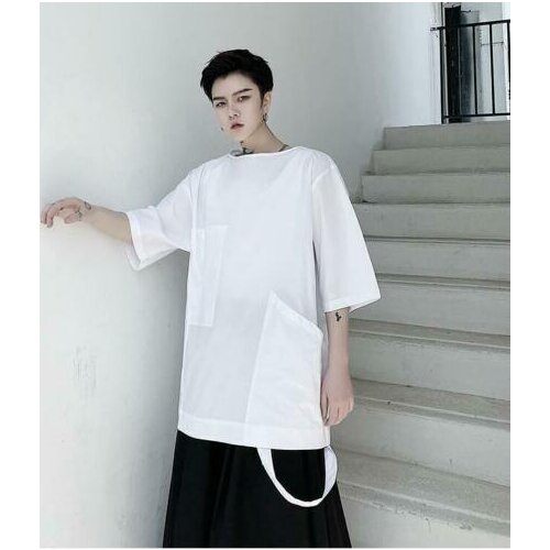 Mens Fashion Punk Round Collar Short Sleeve Loose T-shirt Summer Casual Tee 2021