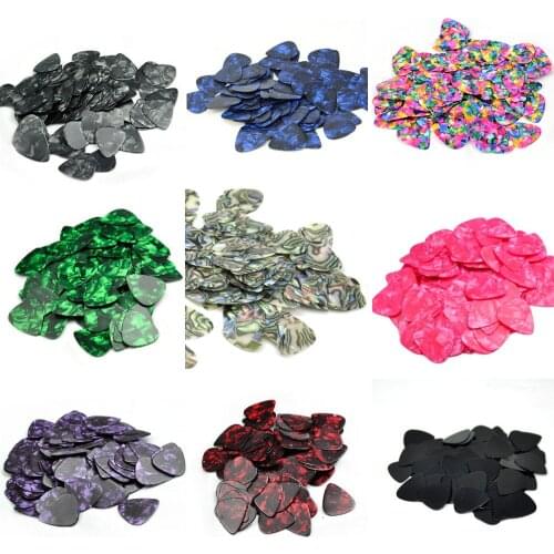 Lots of 100pcs Celluloid Guitar Picks Heavy 0.96mm Multi Colors