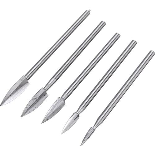 5PCS Wood Carving Drill Carbide Steel Engraving Drill Bit Set Milling Cutter Woodworking Drilling Carving Carve Root Tools