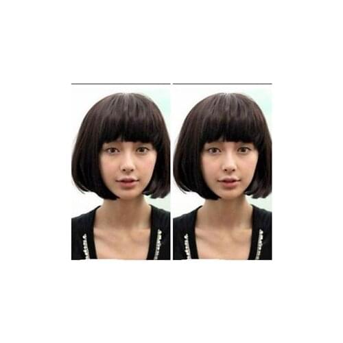 Shun Women Lady Short Straight Bobo Full Hair Cosplay Party Anime Lolita Wigs / Wig Ladies Heat Resistant Synthetic hair Wigs