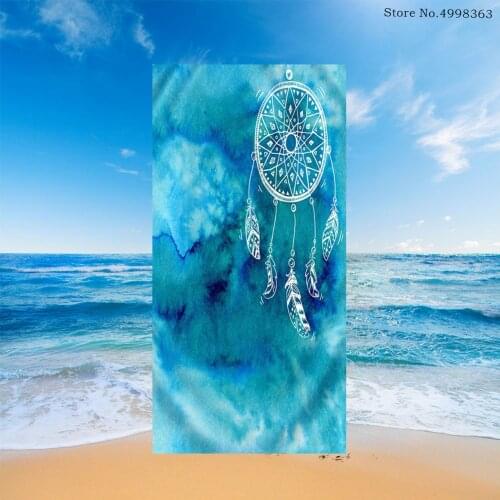 Microfiber Beach Towel 3d Print Feather Bath Towel Summer Beach Towel Kids Swimming Sport Towel 150x180cm for Teen Boys