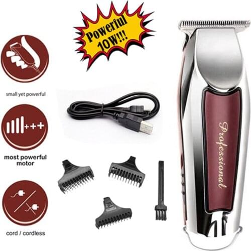 7pcs Professional Digital Hair Trimmer Rechargeable Electric Hair Clipper MenS Cordless Haircut Adjustable Ceramic Blade Gifts