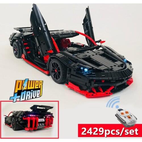 NEW Sport Car 100th Anniversary Edition Centenario MOC-12560 RC Engine Power Function Vehicle Fit Building Block Bricks Model