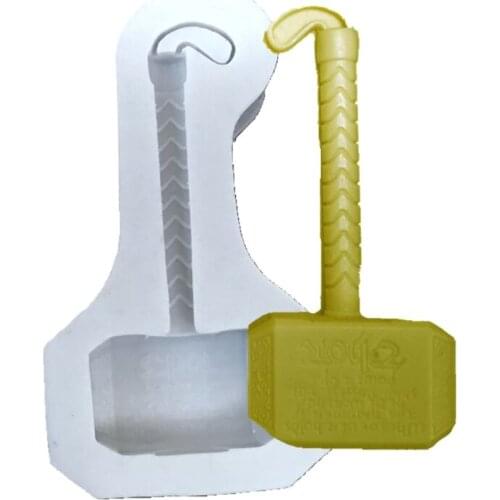 Hammer Shape Silicone Molds for Role-Playing Party for Pudding Pan Muffin Impression Mats Baroque Fondant Chocolate Cake