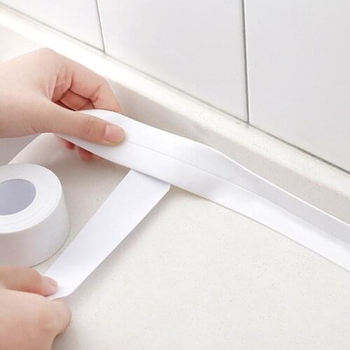 Waterproof Wall Sticker for Bathroom Kitchen Shower Sink Bath Sealing Strip Tape White PVC Self Adhesive
