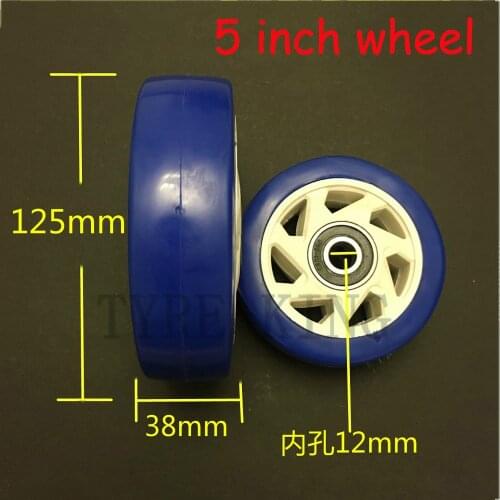 High Quality 5 Inch Silent Wheel 5" Solid Wheel Plastic Flat Wheel 5 "rubber Wheel 125 * 38 Caster Luggage Car Wheel
