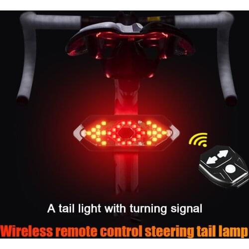 5 Modes Smart Bike Taillight with Turn Signal Bell USB Charging Tail Light Mountain Bike Tail Light Remote Control USB Charging