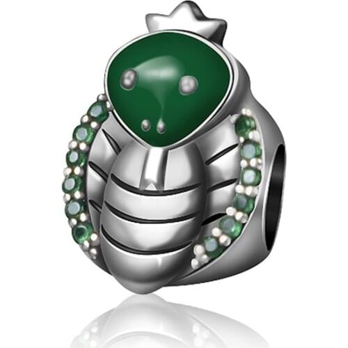 NEW 100% 925 Sterling Silver Charm 1:1 Original Authentic Classic Snake Of The Zodiac Retro Elegant Women DIY Bead 1981-11000