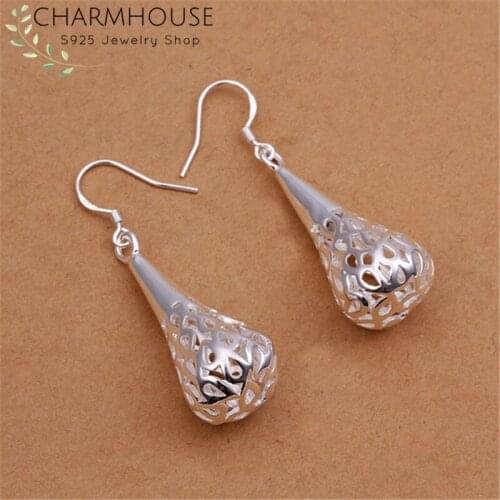 Charmhouse 925 Sterling Silver Earrings For Women Exquisite Waterdrop Long Earing Brincos Femme Pendients Wedding Jewelry Gifts
