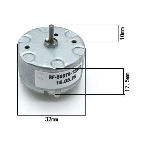 2 Terminals Miniature Geared Motor 500-12560 3V-12V