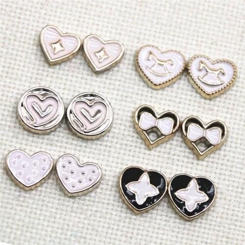 50pcs 12mm Golden color flower flat back Button Cute Home Garden Crafts Cabochon Scrapbooking Clothing accessories