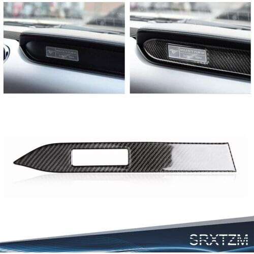 SRXTZM Car Sticker For Ford Mustang 2015 2016 2017 Carbon Fiber Interior Car Dashboard Decoration Strip Car-Styling Sticker