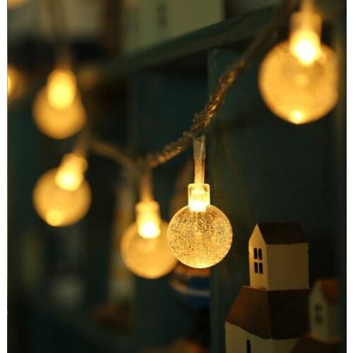 BDBQBL 10M 100 Led Balls Halloween Lights Decoration Christmas Holiday Lamp Wedding Garden Lighting Festival Coloured Lighting