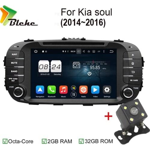 Blchc 2G RAM 32G HD Screen Octa Core Android 6.0 Car DVD Player for KIA Soul 2014 2015 2016 GPS Navigation Audio Radio WIFI Map