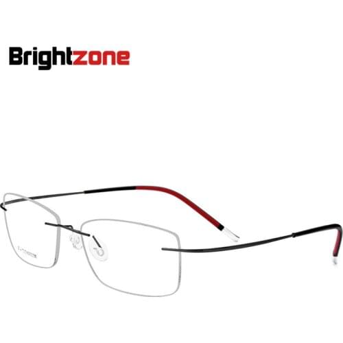 Brightzone Hot Sell B-Titanium IP Plating Exceed Light Pure Titanium Spectacle Prescription Eye Glasses Frame Myopia Oculos