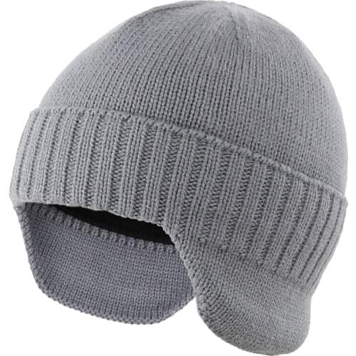 Connectyle Mens Classic Winter Tuque Knitted Skull Cap Earflap Hat Stocking Caps with Ears Warm Hat