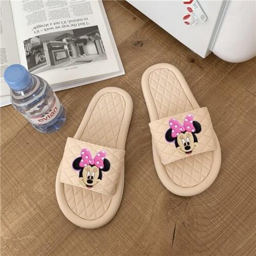 Disney Minnie children cartoon slippers summer boys and girls soft bottom cute cartoon bathroom baby sandals and slippers