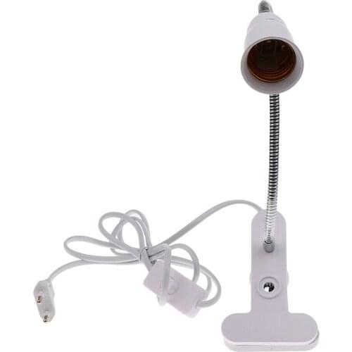 Flexible Wire Neck with On/Off Switch E27 Light Lamp Bulb Holder EU Plug