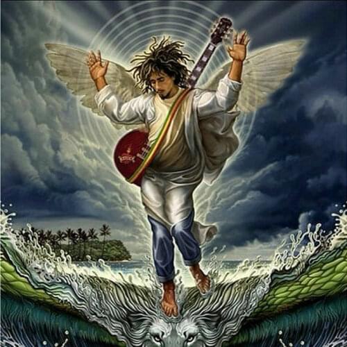 Full square drill 5d diamond painting man guitar landscape rhinestone diamond embroidery 3d diamond mosaic decoration gift