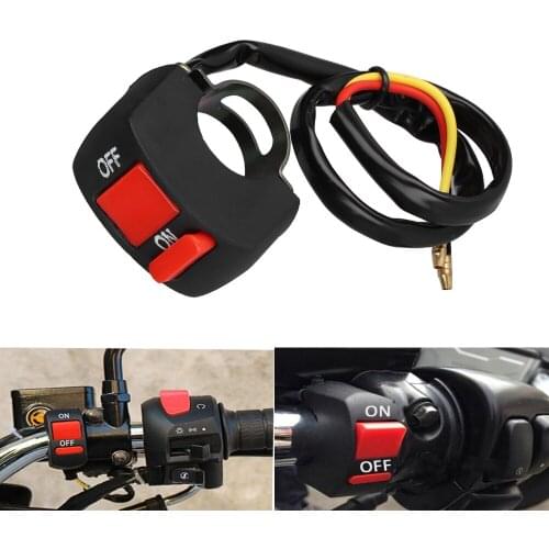 Motorcycle Handlebar Light Switch ON-OFF Button Accident Hazard Light Switch 12V DC For Motorcycles ATVs Scooters