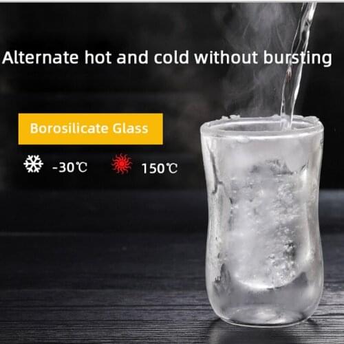 Creative Healthy Double Wall Glass Coffee Mugs Tea Cups Heat Resistant Mug Milk Lemon Juice Cup Drinkware Drinking Glasses
