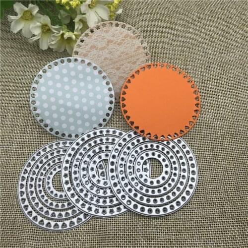 Lace Round metal cutting dies cut die mold Christmas flower leaves Scrapbook paper craft knife mould blade punch stencils dies