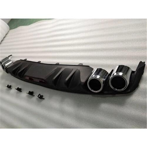 ABS Chrome Rear bumper cover trim plastic Bumper bars front and rear bumper Fake exhaust for Skoda Octavia 2014 2015 2015 2017