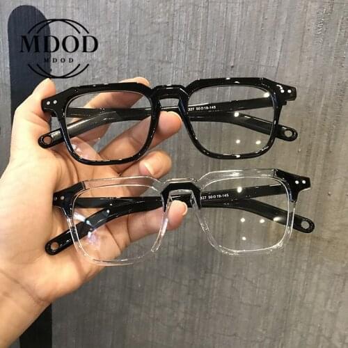 MDOD New Anti Blue Light Blocking Square Frames Myopia Glasses Clear Lens Computer Eyeglasses Fashion Unisex Classic UV400