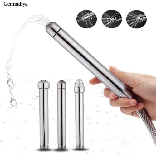 Medical Materials Anal cleaner Safe 3 style Plug Head Colonic Douche System Cleaner Bidet Vaginal Wash body Shower Toys