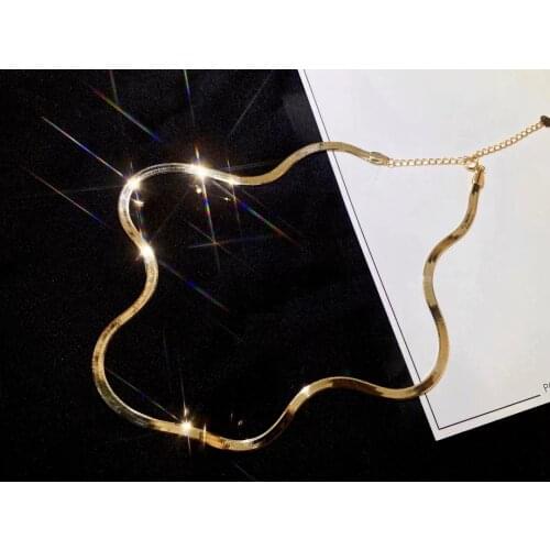 Au750(18K) real gold ins-style chain bracelet /necklace jewelry for women&lady&gift&party