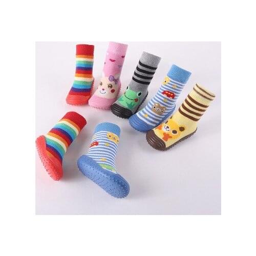 Newborn anti slip Baby socks warm slip-resistant floor walking kids infant socks boys girls winter warmer unisex for children