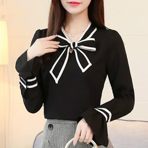 Plus Size 3XL Camisa Blusa Mulheres Tops Mulher Blusas Da Moda Outono 2019 de Mangas Compridas Camisa Mulheres Blusa