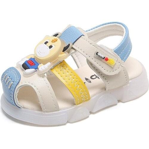 2021 Baby Toddler Shoes Boys Soft Bottom Sandals Children Breathable Anti-slippery Shoes Girls Hook Loop Casual Sandals