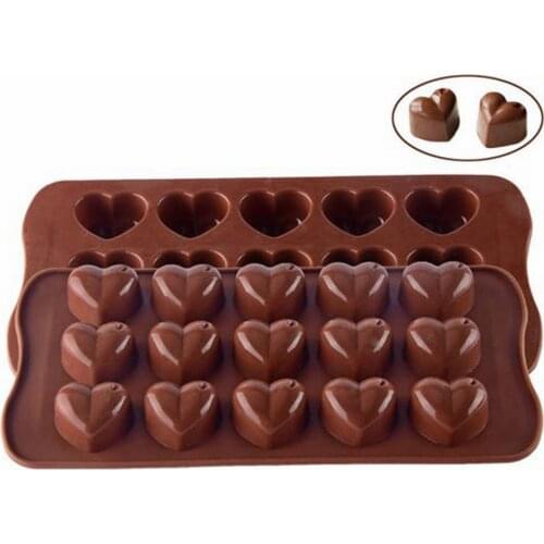Cake Chocolate Silicone Moulds Heart-shaped Fondant Mold Cake Decoration Accessories DIY Handmade Kitchen Baking Tools
