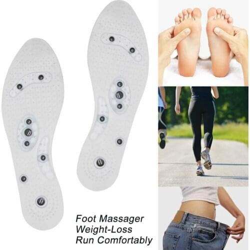 Magnetic Therapy Silicone Insoles Transparent Slimming Insole Massage Foot Care Shoe Pad Sole Unisex