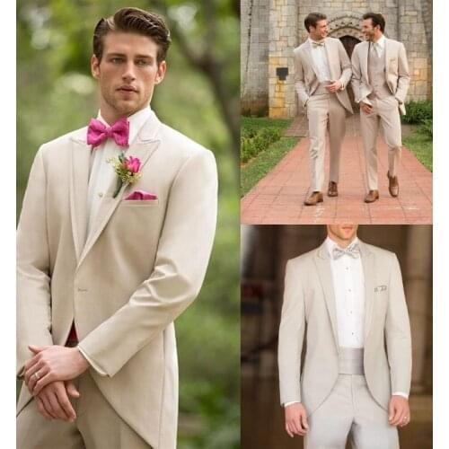 Custom Made Fit Groom Tuxedos One Button Best Men Suit Wedding Party Bridegroom Classic Bussiness New(Jacket+Pants+Bow Tie+Vest)