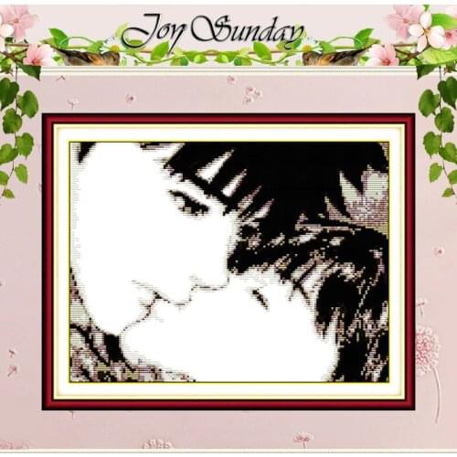 A Promise Kiss Patterns Counted Cross Stitch 11CT Printed 14CT Cross Stitch Sets Chinese Cross-stitch Kits Embroidery Needlework
