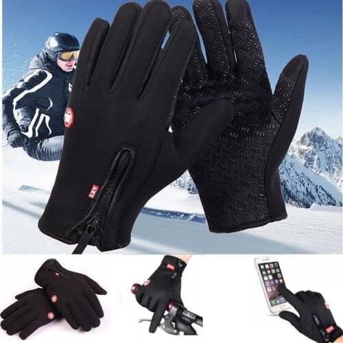 Cycling Gloves Bicycle Warm Touchscreen Full Finger Gloves Waterproof Outdoor Bike Skiing Motorcycle Riding Autumn Winter