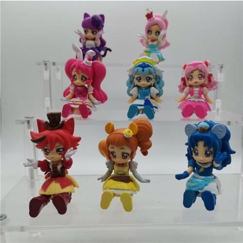 Japanese original anime figure Q version Pretty Cure Precure action figure collecitble model toys for boys