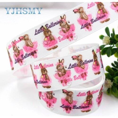 YJHSMY F-17616-713,25 mm 10 yards Cartoon Printed grosgrain ribbons,DIY handmade Hair accessories Material wedding gift wrap