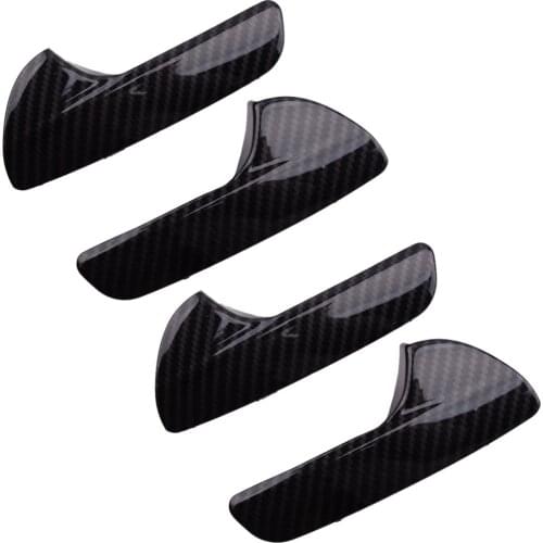 1 Set Car Interior Door Handle Decor Frames Covers Trims Carbon Fiber Style Fit For Jeep Grand Cherokee 2011-2017 2018 2019 2020