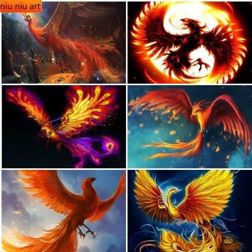 DIY 5D Diamond Painting Embroidery The Mythical Beast Phoenix Art Full Drill Cross Stitch Kits Rhinestone Picture Home Decor