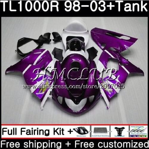 +Tank For SUZUKI TL1000R 1998 1999 2000 2001 2002 2003 38HC.9 TL1000 R TL 1000 R 1000R Purple white 98 99 00 01 02 03 Fairings