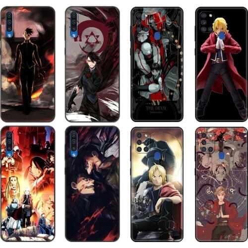Black tpu Case For Samsung Galaxy A50 50S A30S A10 A11 A21S A31 A41 A51 A71 M21 S10 LITE Cover Fullmetal Alchemist Brotherhood